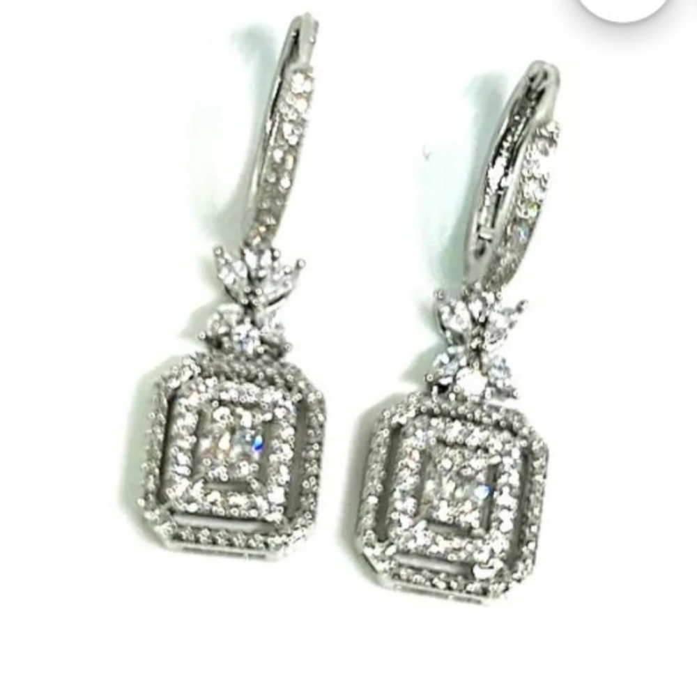 Elegant Sterling Silver Drop Earrings